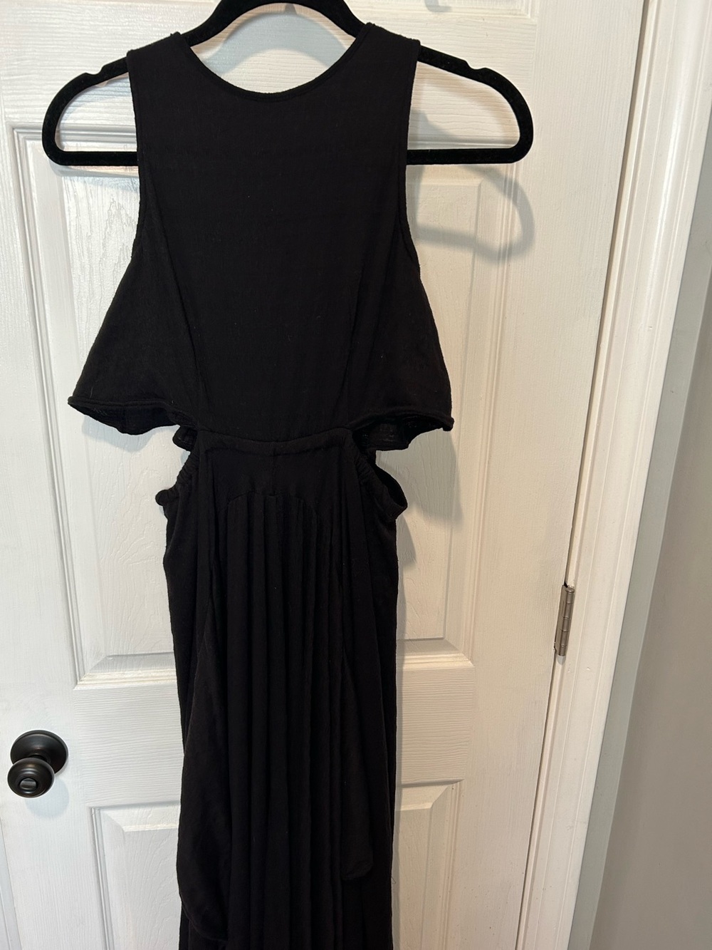 Free People Black Sleeveless Cutout Maxi Dress